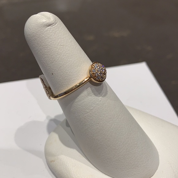 New Pandora Dazzling Droplet 14 kt Yellow Gold Ring - Picture 5 of 5